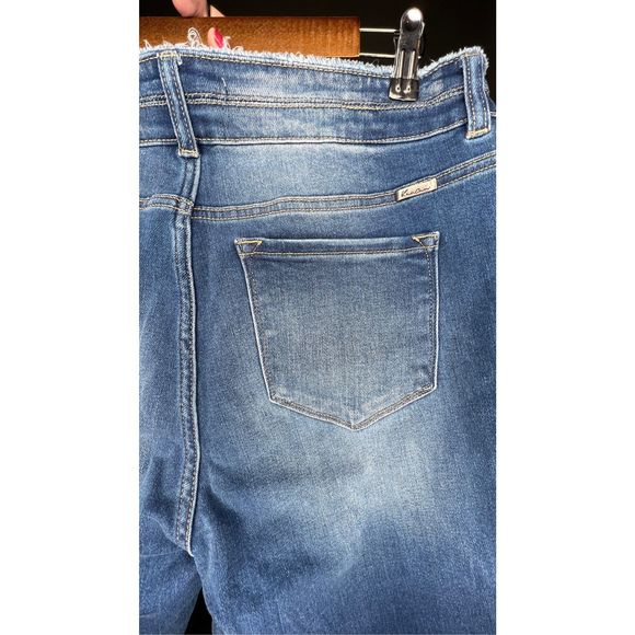NWT Kancan High Rise Ankle Skinny Double Button Stretch Leilani Dark Wash Size X - Picture 6 of 7